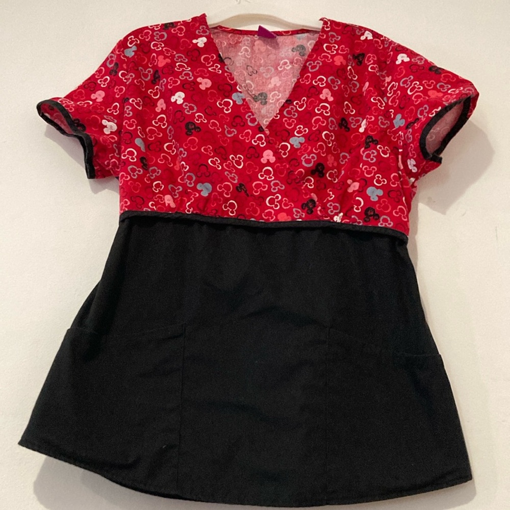 Mickey Mouse  Scrub top in excellent pre~loved condition. Super soft rich color